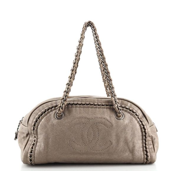 Chanel Handbags - Chanel Luxe Ligne Bowler Bag Leather Medium Brown, Metallic